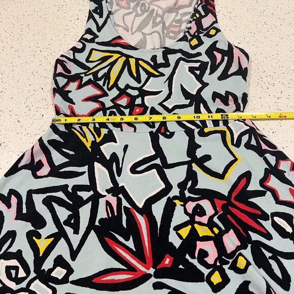 VANS Multicolored Skater Love Triangle Empire Tank Sleeveless Dress Stretch - Picture 4 of 6